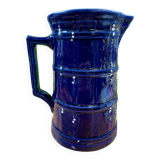 Vintage blue glazed ceramic pitcher