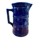 Vintage blue glazed ceramic pitcher