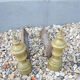 Old cast iron & brass chenets louis philippe style