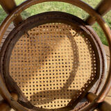 Children's chair in cane and curved wood