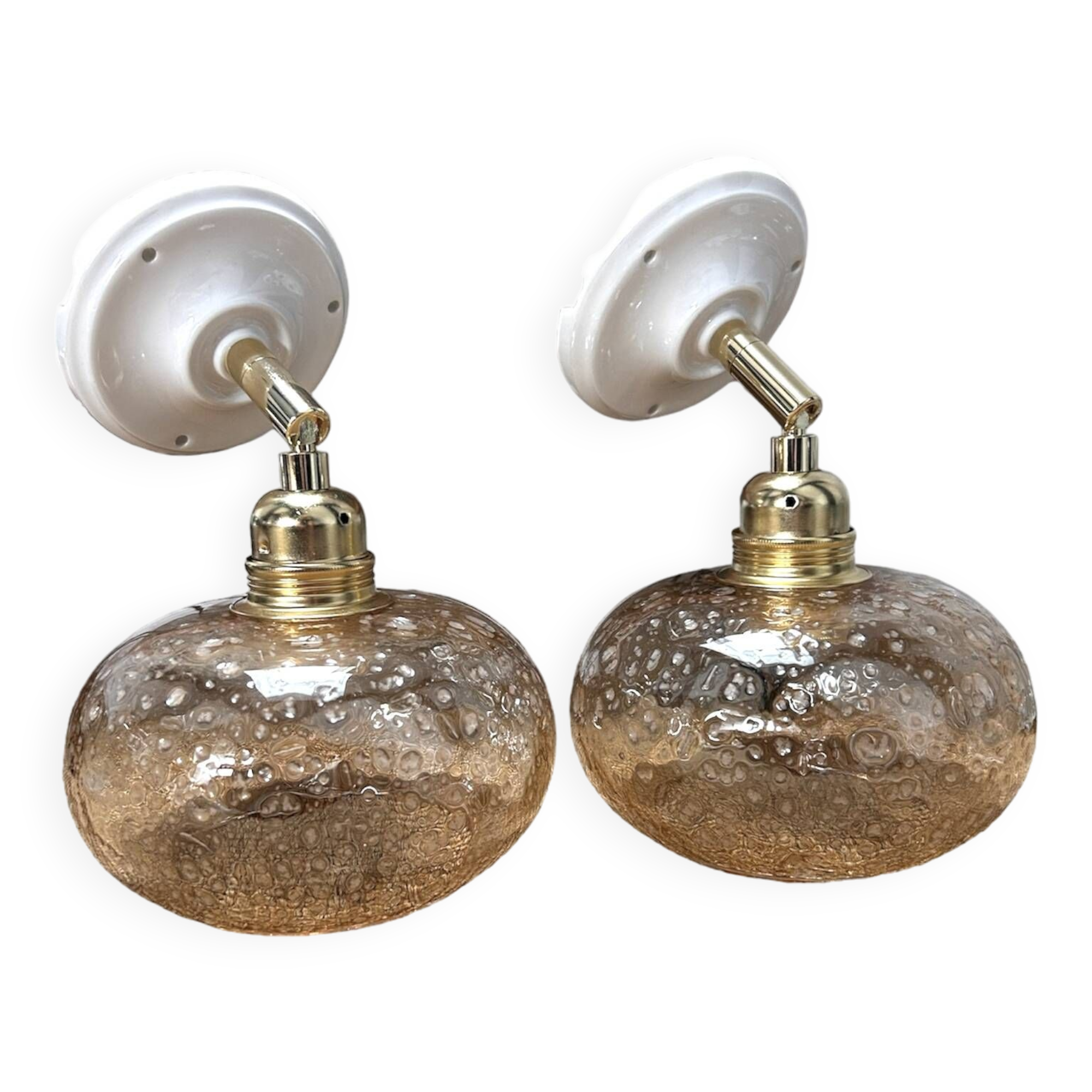 Pair of golden wall lights