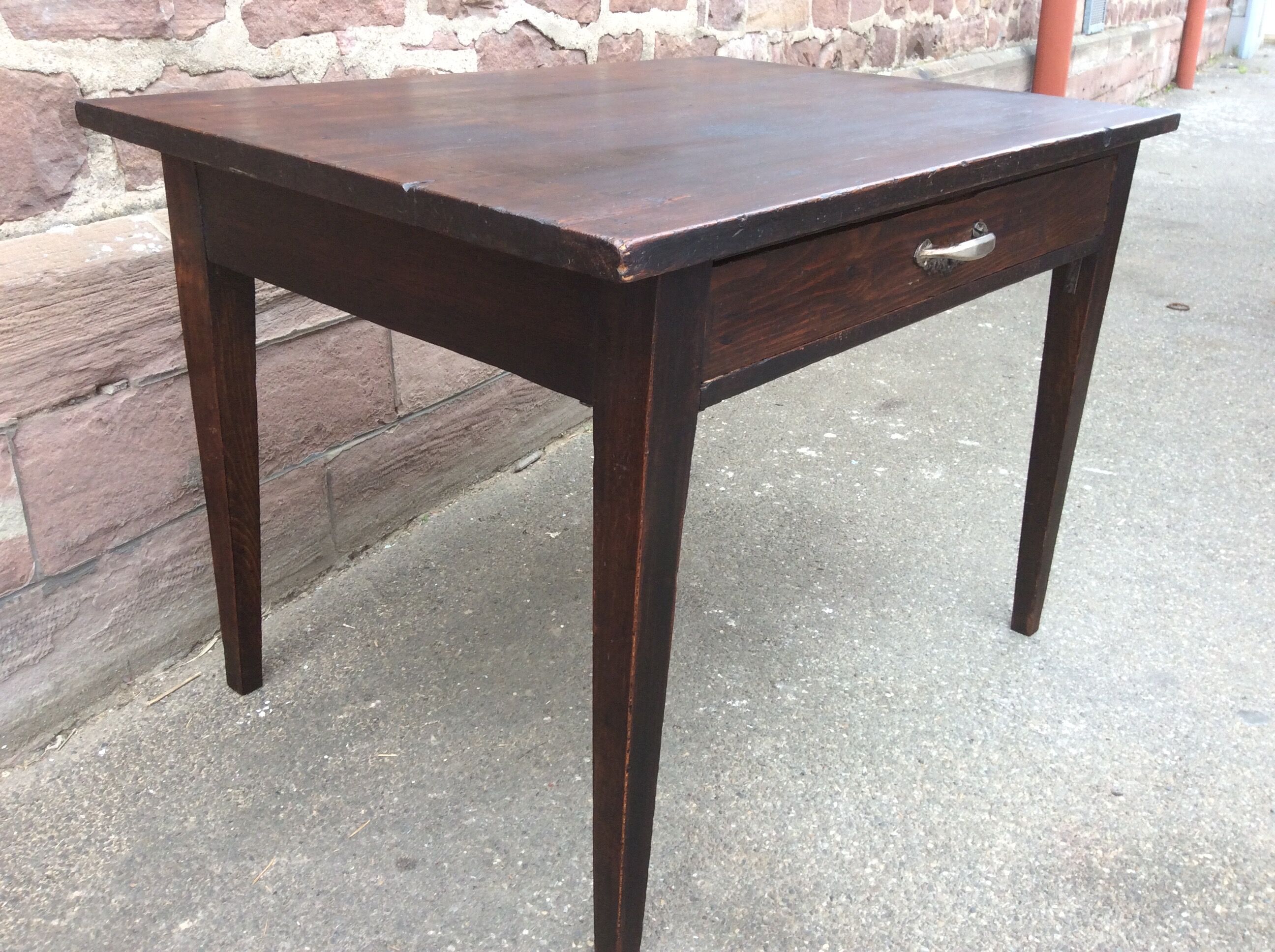 small vintage farm table 1900