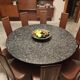 Round table in polished granite 10 seats