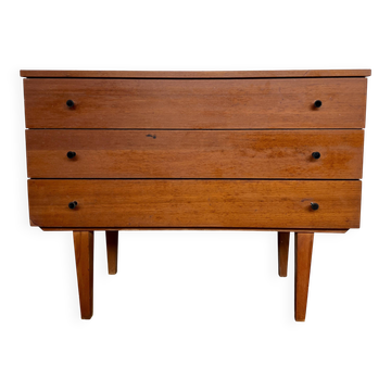 Vintage teak chest of drawers – 3 drawers – clean & modern design