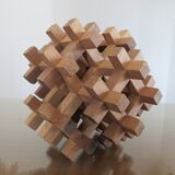 Wooden puzzle, multiboules, gadget from the 70s