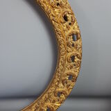 Old oval frame open wood