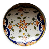 Hand-decorated earthenware candy dish "Old Rouen"