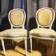 Set of two modern Louis XVI style medallion chairs