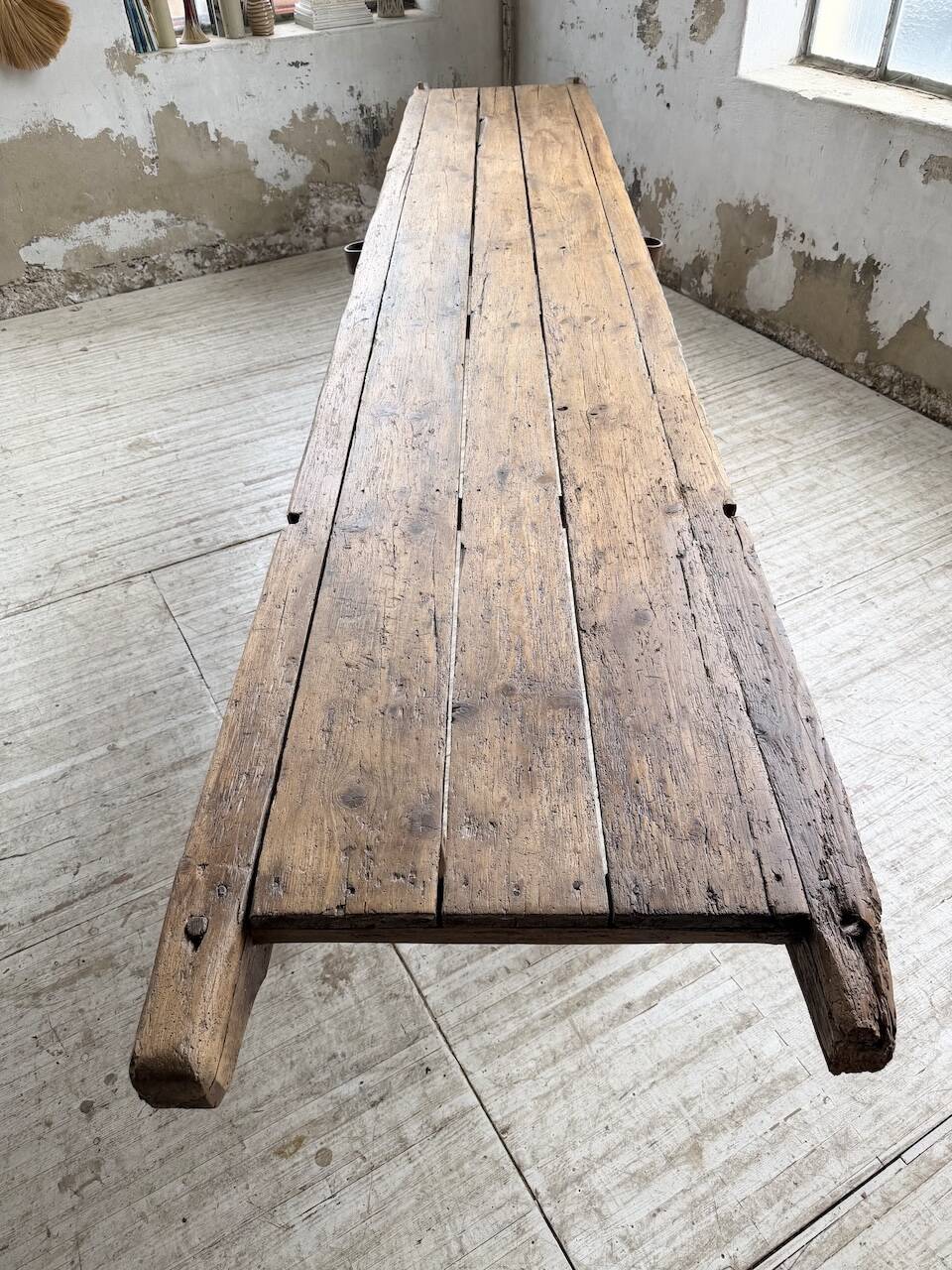 Brutalist popular art table XXL 3.5m/4m pine and oak