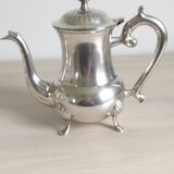 Teapot, coffee maker in silver metal