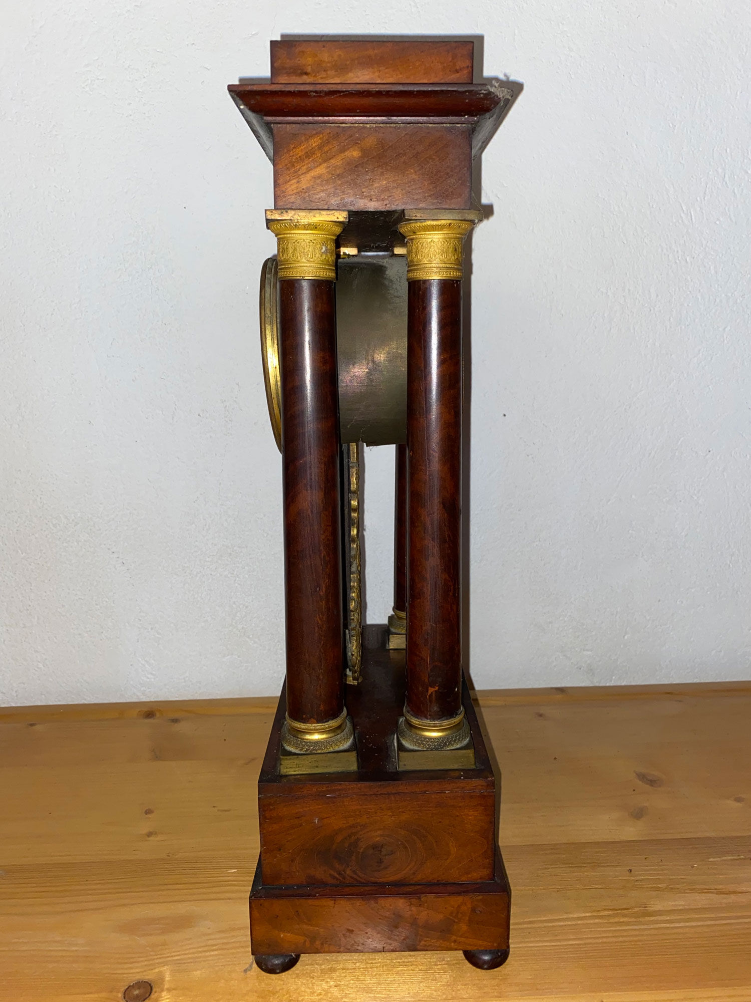 Empire pendule in mahogany cuba Leroy in Paris