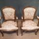 Paire de fauteuils tapissés de style Louis XV