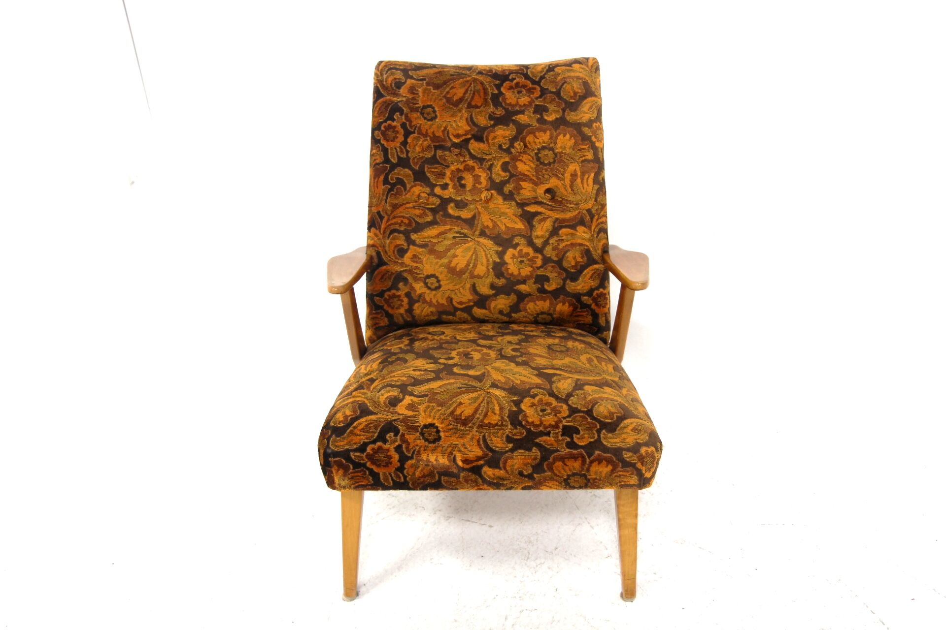 Fauteuil scandinave en hêtre, Suède, 1950
