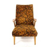 Fauteuil scandinave en hêtre, Suède, 1950