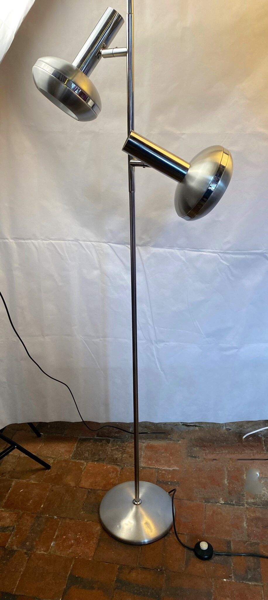 Vintage 70s aluminum floor lamp