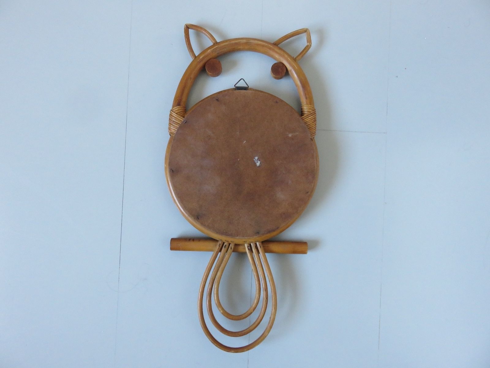 Mirror nice OWL rattan of the 60s 70s