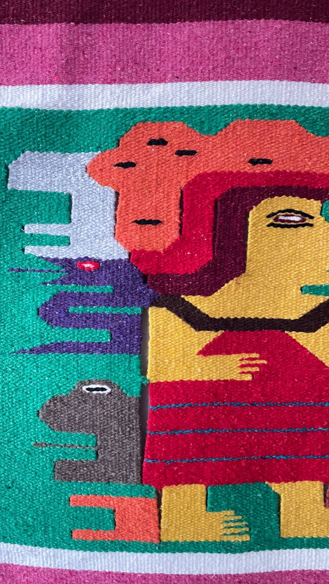 Vintage mexican decorative tapestry