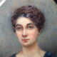 MINIATURE PORTRAIT WOMAN HAND PAINTED NINETEENTH CENTURY SUILEM