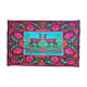 Vintage Romanian rug with deers, nature scenery on a floral background