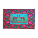Vintage Romanian rug with deers, nature scenery on a floral background