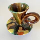 70s ceramic candle holder