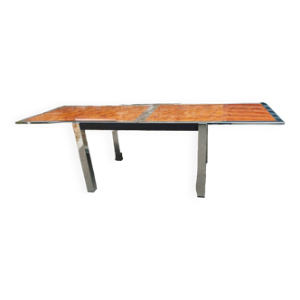 “La Metal” extendable table attributed to Paderno D. Milano, 1970s