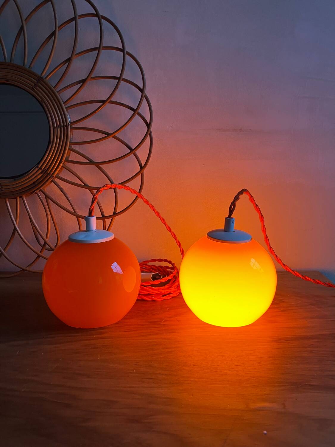 Pair of portable lamps