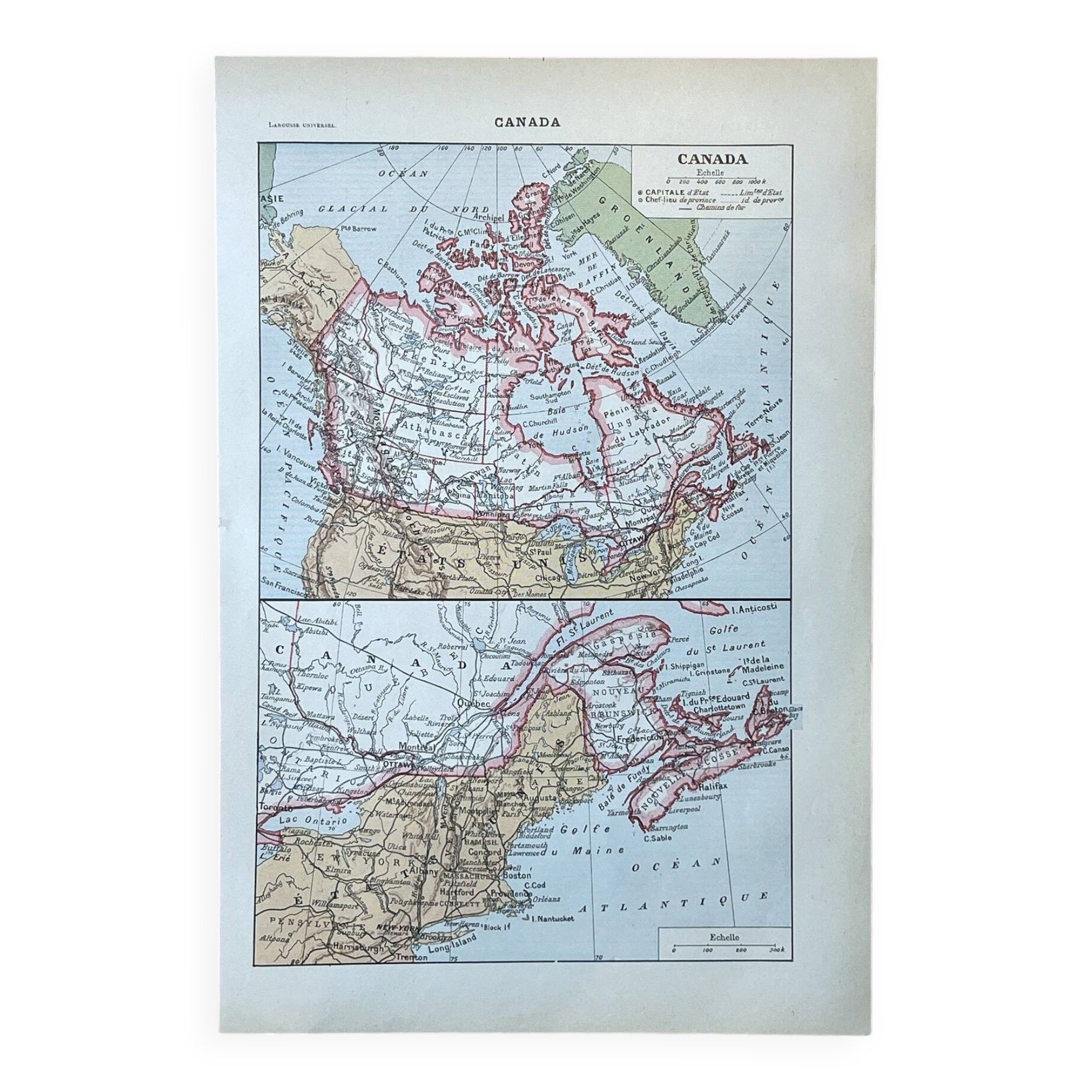 Map of Canada - 20x29cm 1922