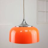 Space Age Orange Pendant Lamp from Guzzini, 1960s