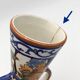 Gien's earthenware vase and two cups, "Peonies" decoration, signed GIEN - 20th century