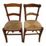 2 chaises paillées anciennes