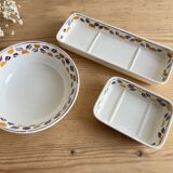 Bathroom set / earthenware soap dish Digoin Sarreguemines