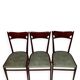 Chaises de salle à manger en bois de hêtre aux tons verts, années 1950