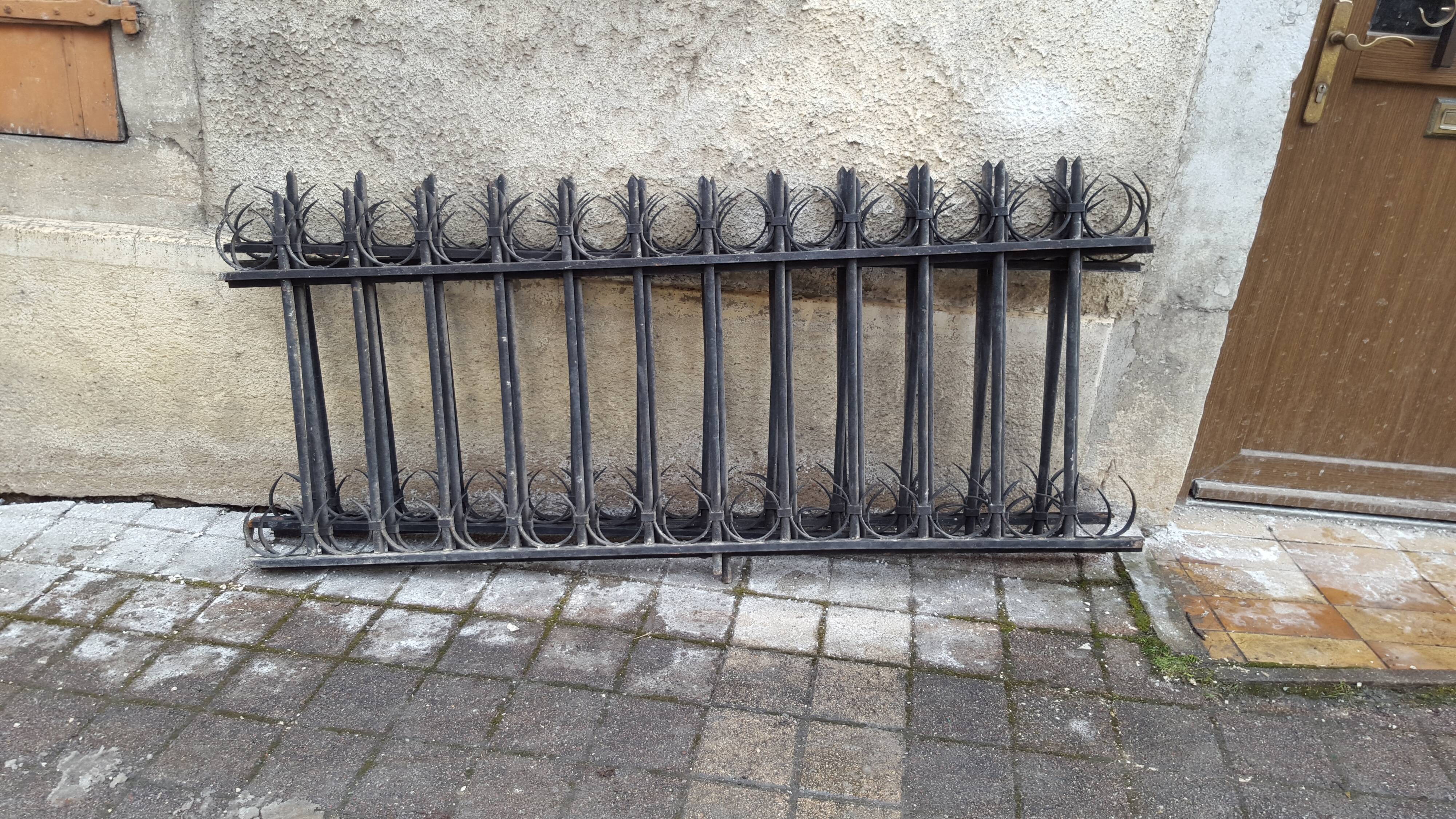 Wrought iron garden grids