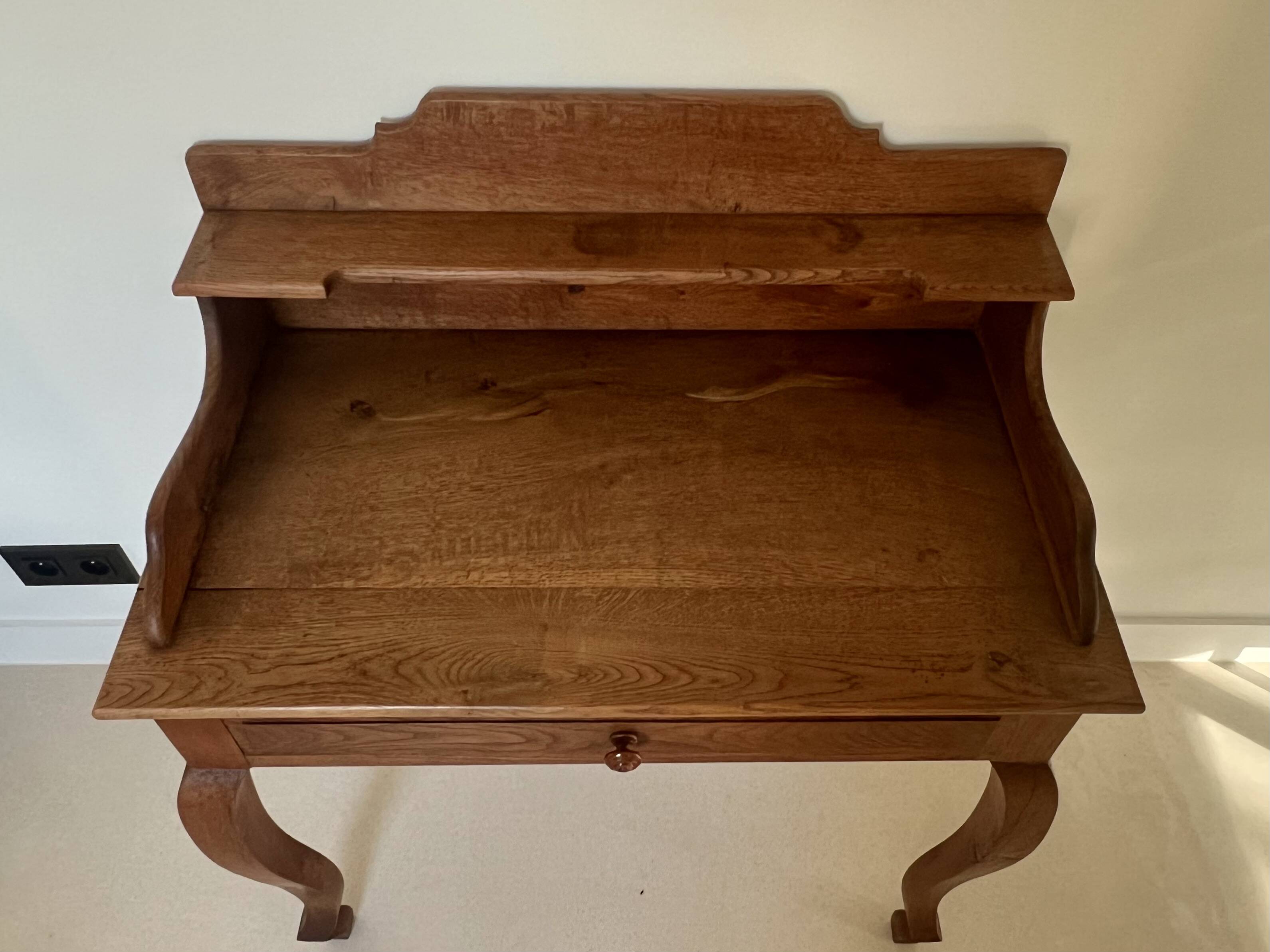 Oak desk in the Louis XV style.