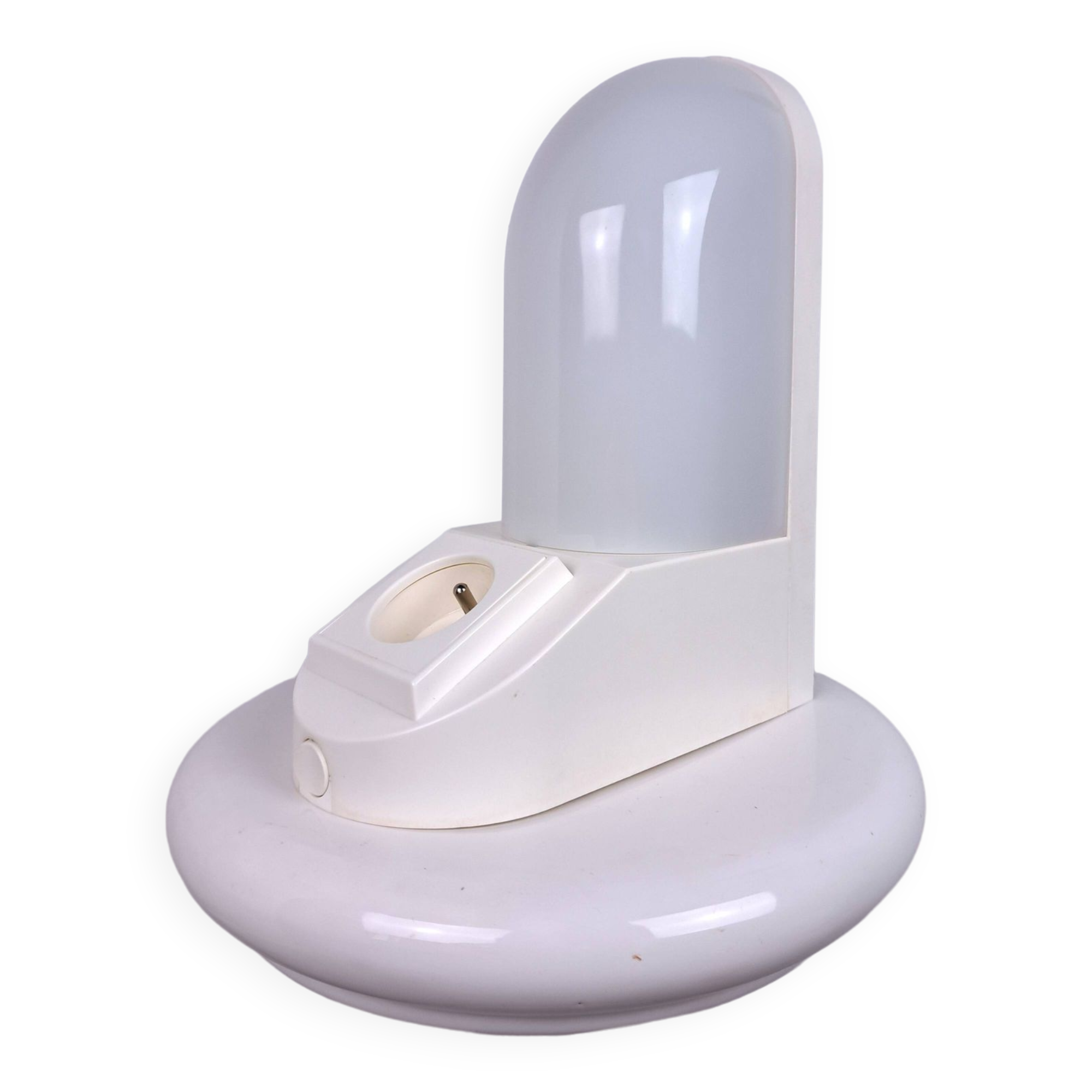 Plastic space age lamp with plug from Hagberg for Ikea