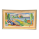 Original Mid Century Swedish Oil On Canvas — Fractured Horizon By Yngve Andersson — Signed — Vintage & Framed — 34 × 62 Cm (13.4" × 24.4")