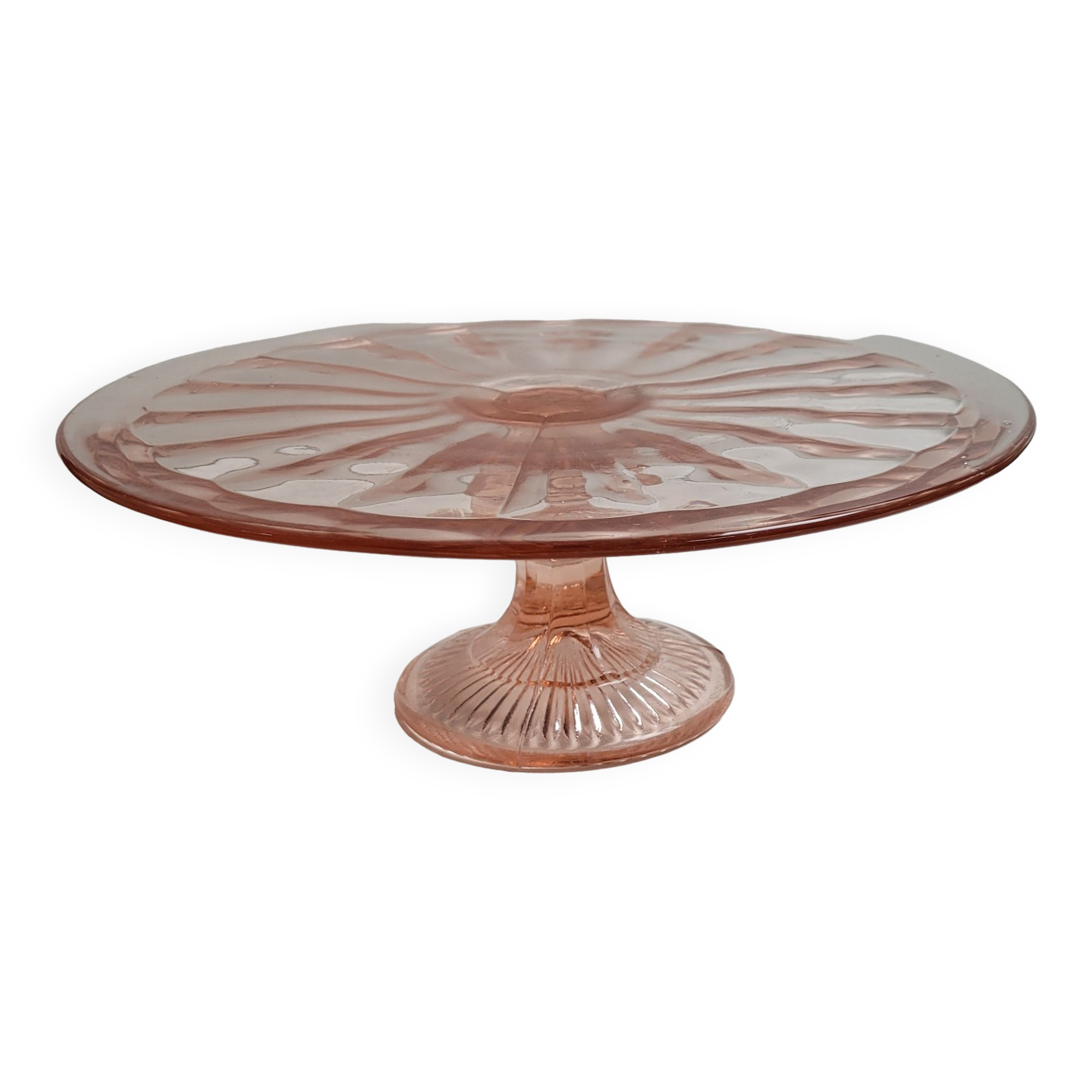 Pink stand dish