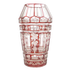 Biedermeier vase, double-layer crystal, Bohemia, Czech Republic, 19th century