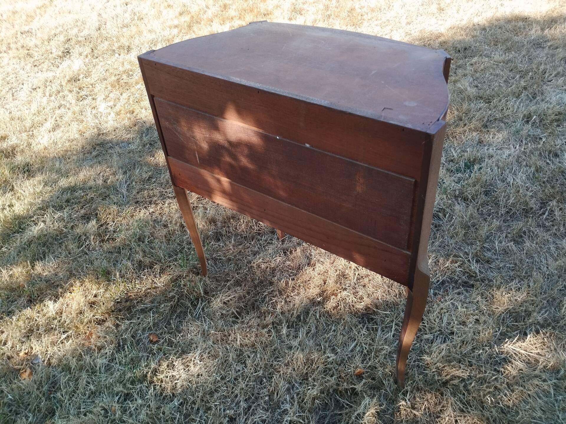 Commode ancienne marqueterie style louis xvi plateau marbre