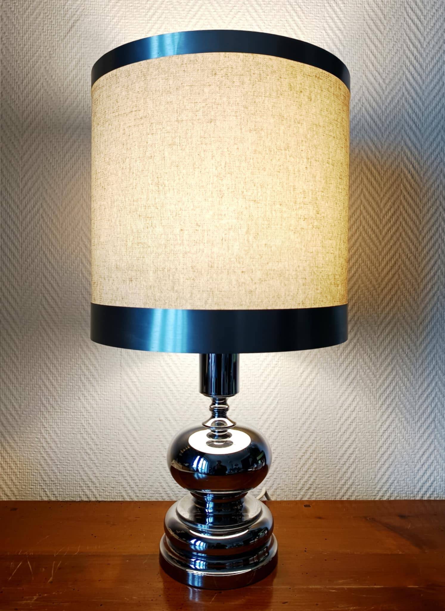 Lampe chrome vintage 1970