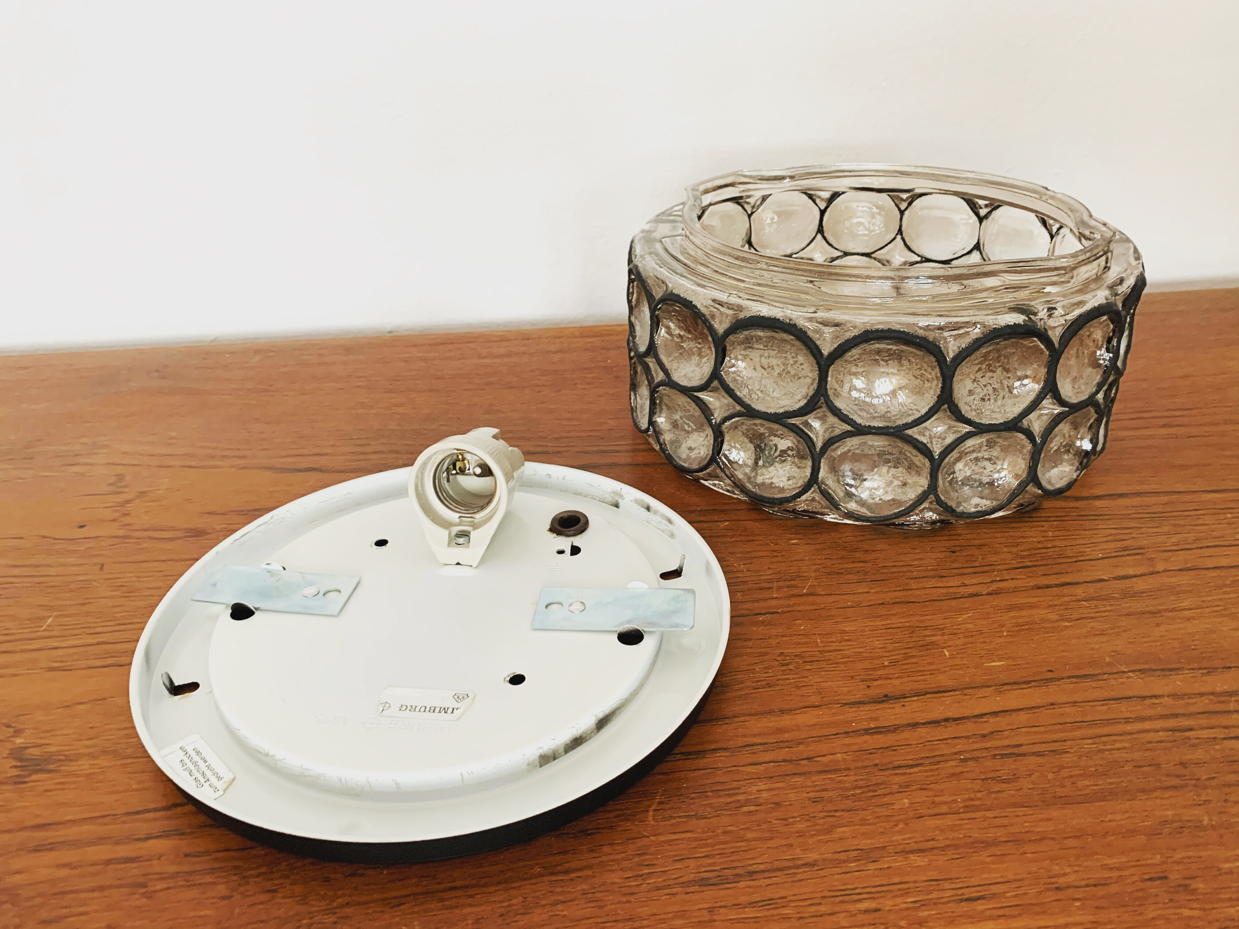 Iron ring design wall lamp from Limburg