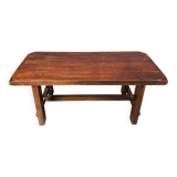 Solid wood brutalist dining table, 1960s