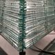 Sculptural pyramid table lamp, glass, France, 1970s.