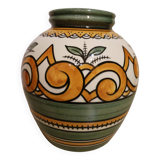 Round vase, signed Henriot Quimper, 1950s