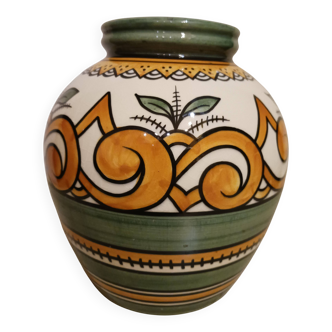 Round vase, signed Henriot Quimper, 1950s