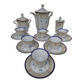 Coffee service in Limoges porcelain, by Bernardaud. 1930s.