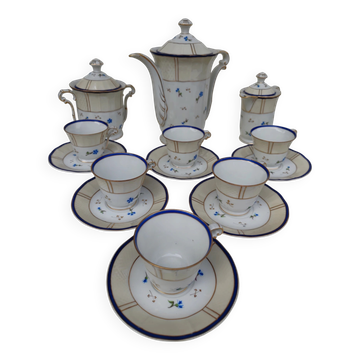 Service à café en porcelaine de Limoges, par Bernardaud. Années 30.