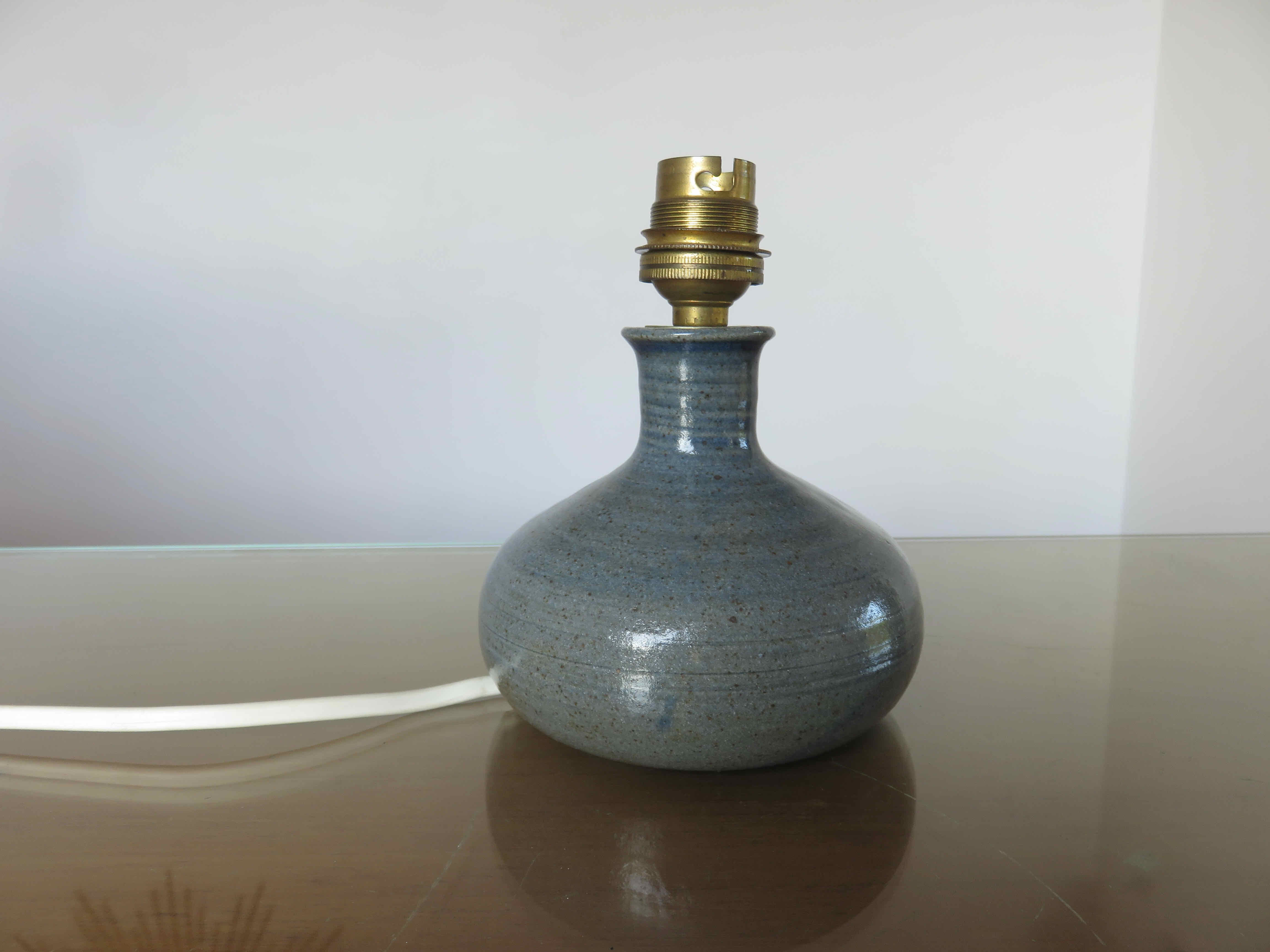 Sandstone lamp, signed, 60s