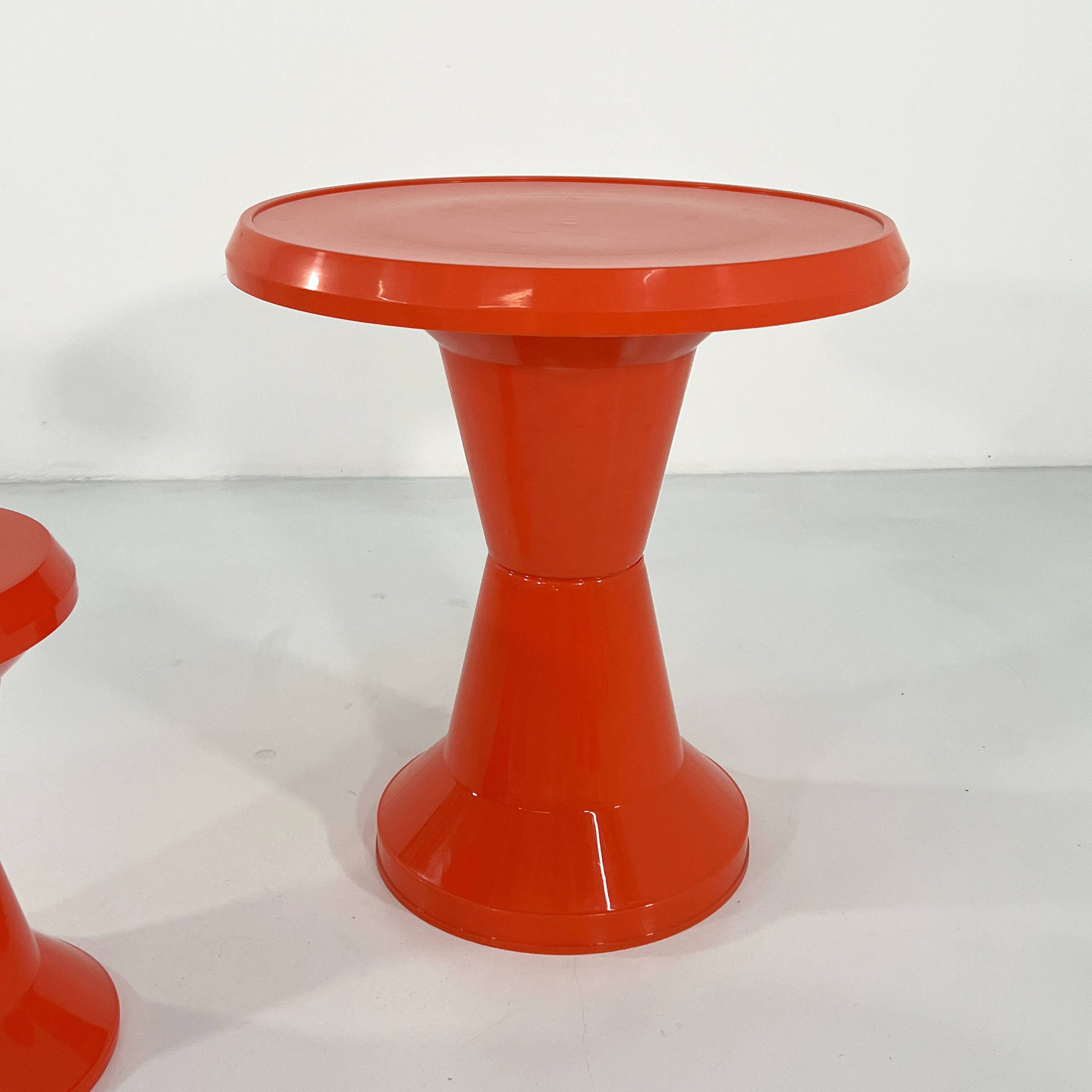 Set of 4 stools and a table model Taormina by Giganplast, 1970.